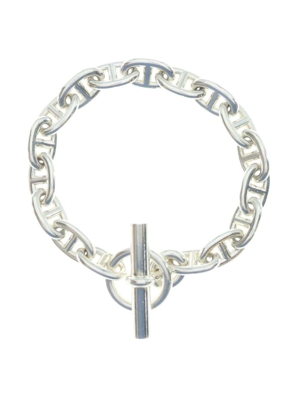 Hermes Chaine D'ancre PM 17 Links Chain Bracelet Silver